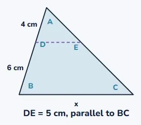 A parallel line makes two triangles
