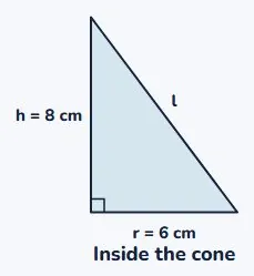 A cone needs its slant height too