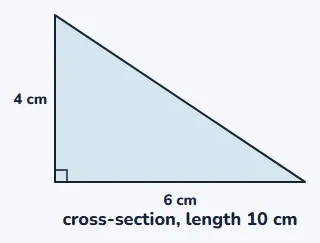 A prism is base area × height