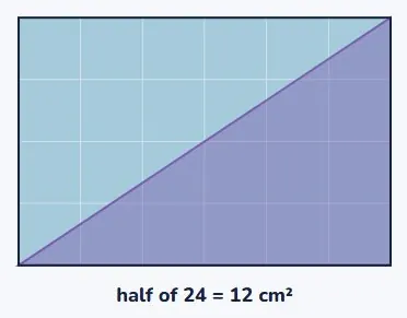 A right-angled triangle is half of it
