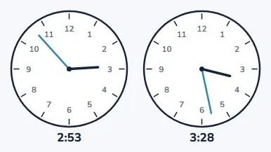 How long from 2:53 pm to 3:28 pm?
