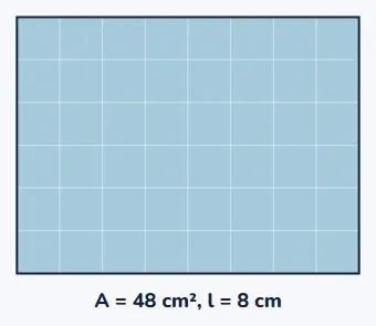 Area 48. One side is 8. What is the other?