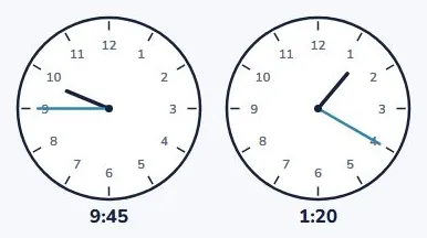 How long from 9:45 to 13:20?